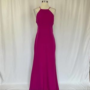 Laundry by Shelli Segal Women's Formal Dress Size 12 Pink Cutout Back Long Gown